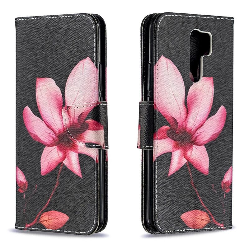 Folio Deksel Xiaomi Redmi 9 Rosa Blomst