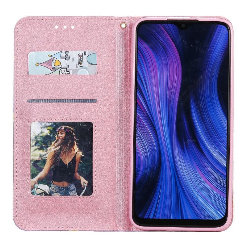 Folio Deksel Xiaomi Redmi 9 Rosa Tusenfryd Beskyttelse