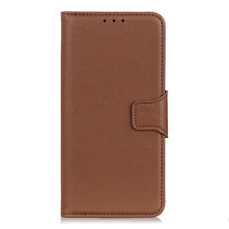 Folio Deksel Xiaomi Redmi 9 Svart Lyskeskinneffektlås Beskyttelse
