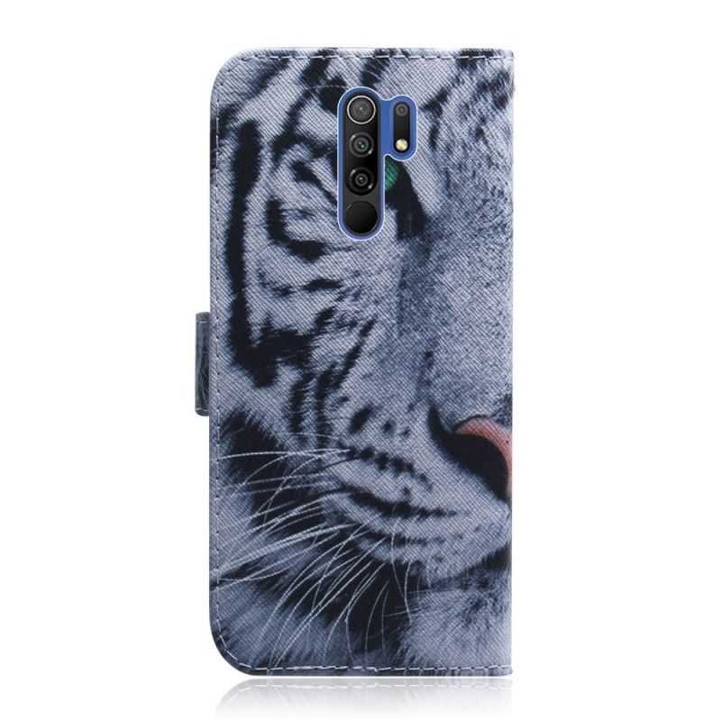 Folio Deksel Xiaomi Redmi 9 Tigeransikt Beskyttelse