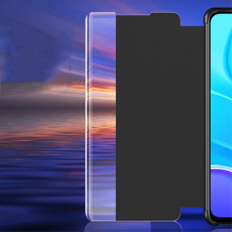 Vis Deksel Xiaomi Redmi 9 Svart Teksturert Kunstlær