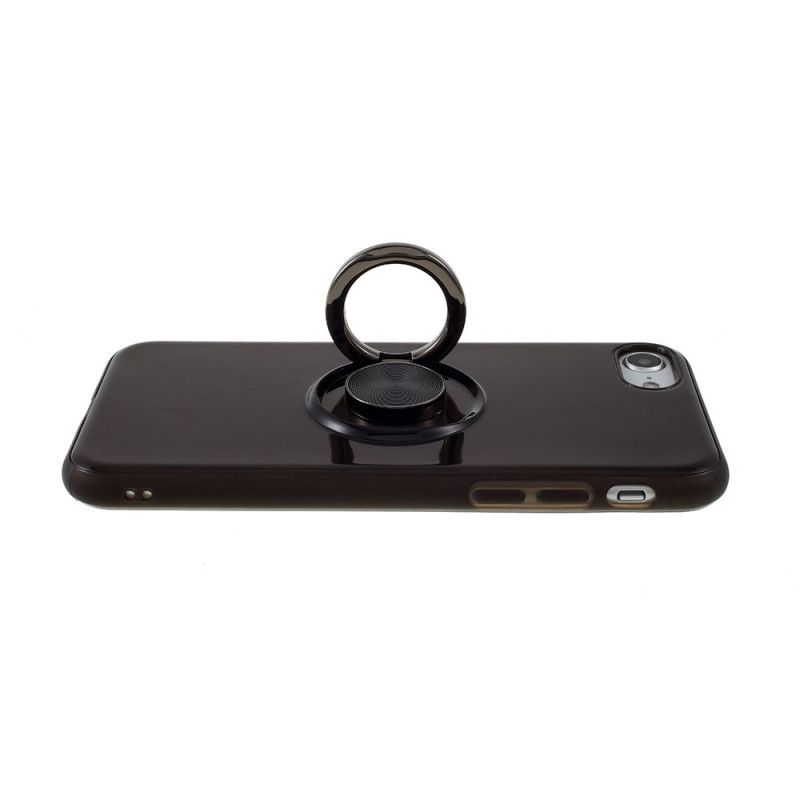 Deksel for iPhone 7 / 8 / SE 2 Svart Magnetisk Roterende Ring