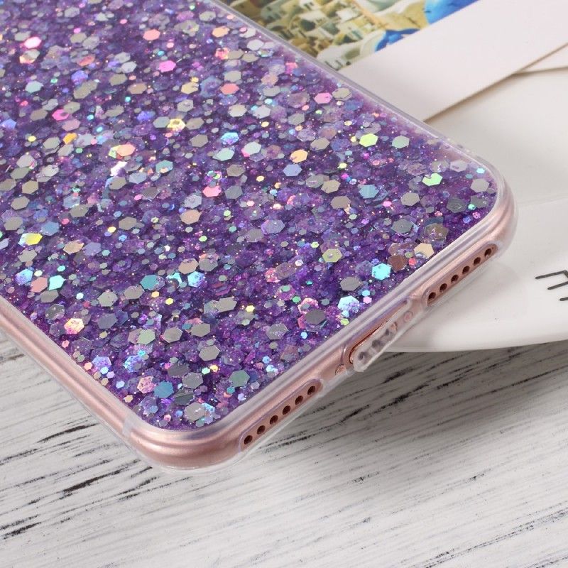 Deksel iPhone 7 / 8 / SE 2 Magenta Premium Glitter