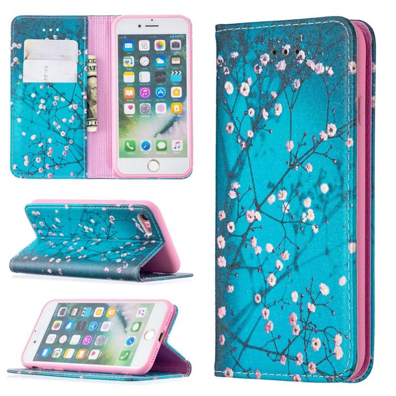 Folio Deksel iPhone 7 / 8 / SE 2 Blomstrende Grener Beskyttelse