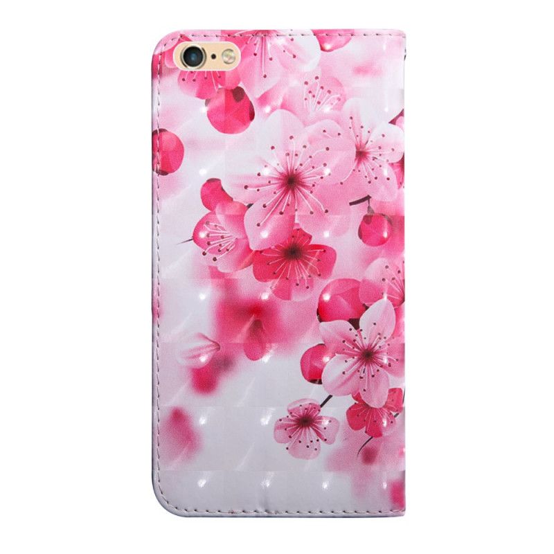 Folio Deksel iPhone 7 / 8 / SE 2 Rosa Blomster Anti-fall