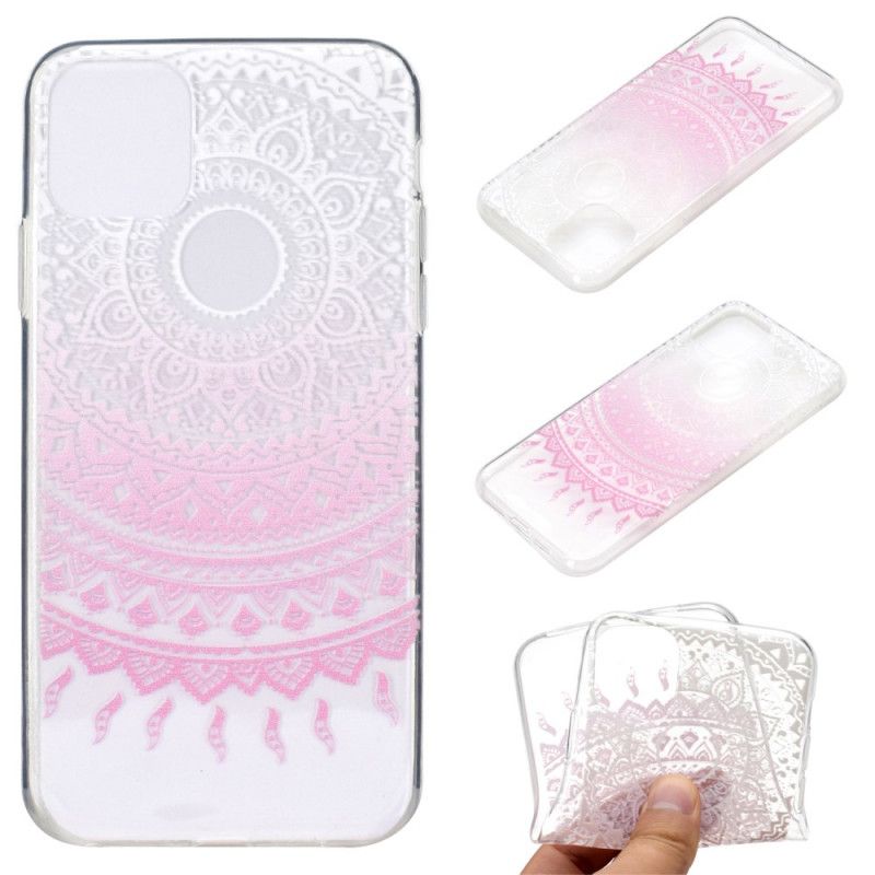 Deksel for iPhone 12 Mini Rosa Gjennomsiktig Farget Mandala