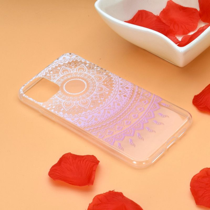 Deksel for iPhone 12 Mini Rosa Gjennomsiktig Farget Mandala