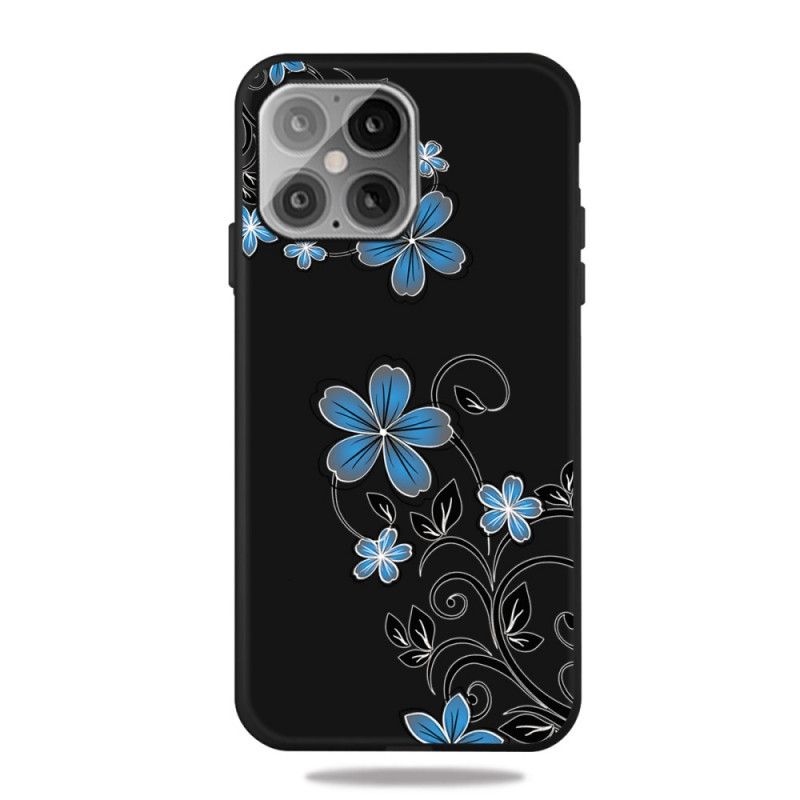 Deksel iPhone 12 Mini Blå Blomster