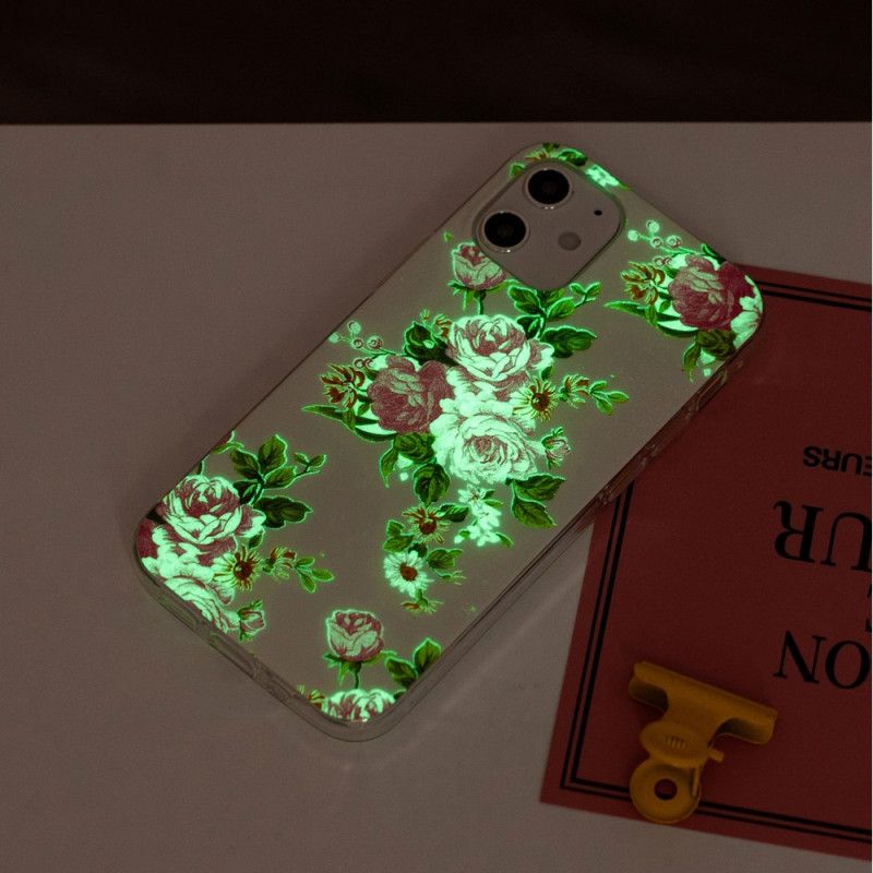 Deksel iPhone 12 Mini Fluorescerende Frihetsblomster