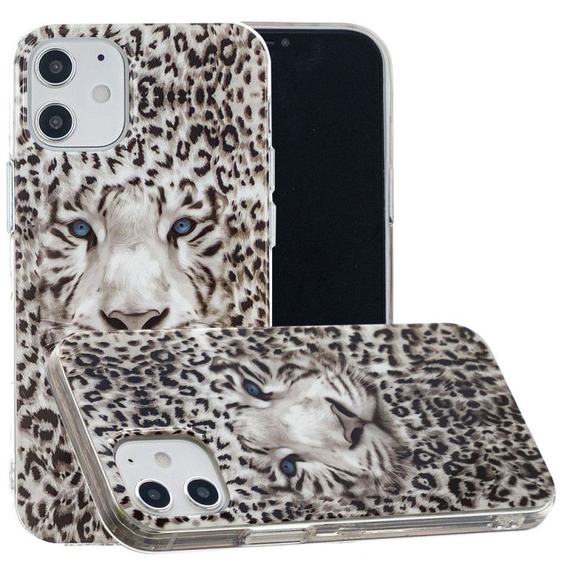 Deksel iPhone 12 Mini Fluorescerende Leopard