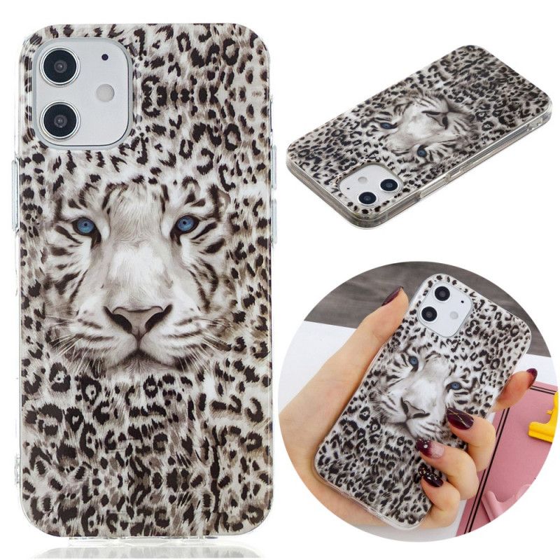 Deksel iPhone 12 Mini Fluorescerende Leopard