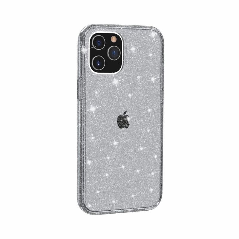 Deksel iPhone 12 Mini Grå Gjennomsiktig Glitter Anti-fall