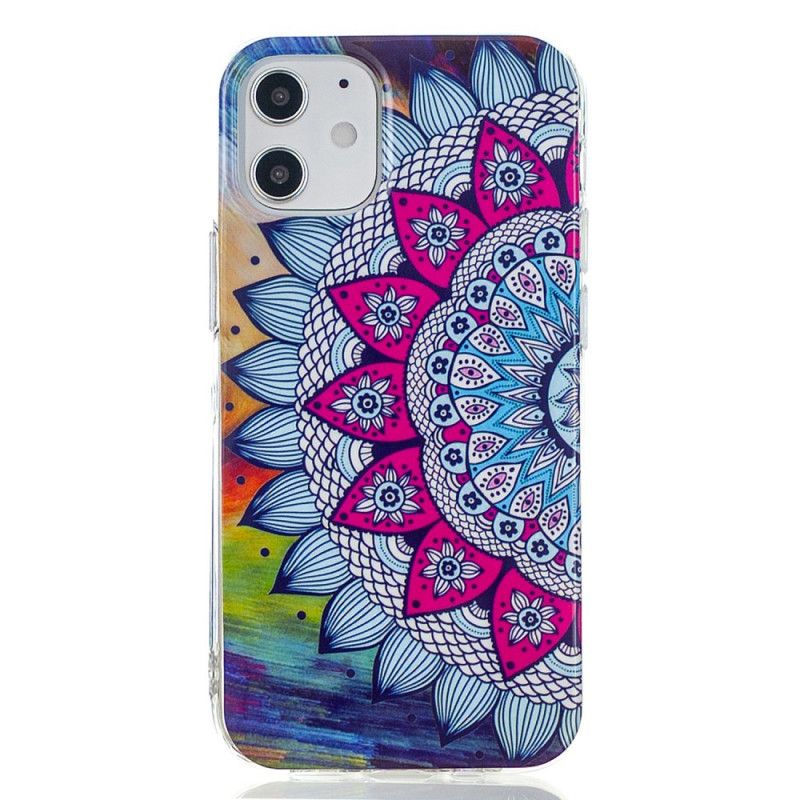 Deksel iPhone 12 Mini Mobildeksel Fluorescerende Mandala