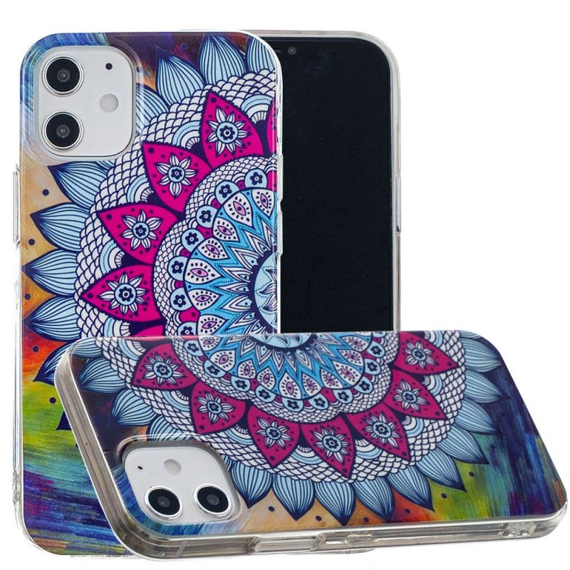 Deksel iPhone 12 Mini Mobildeksel Fluorescerende Mandala