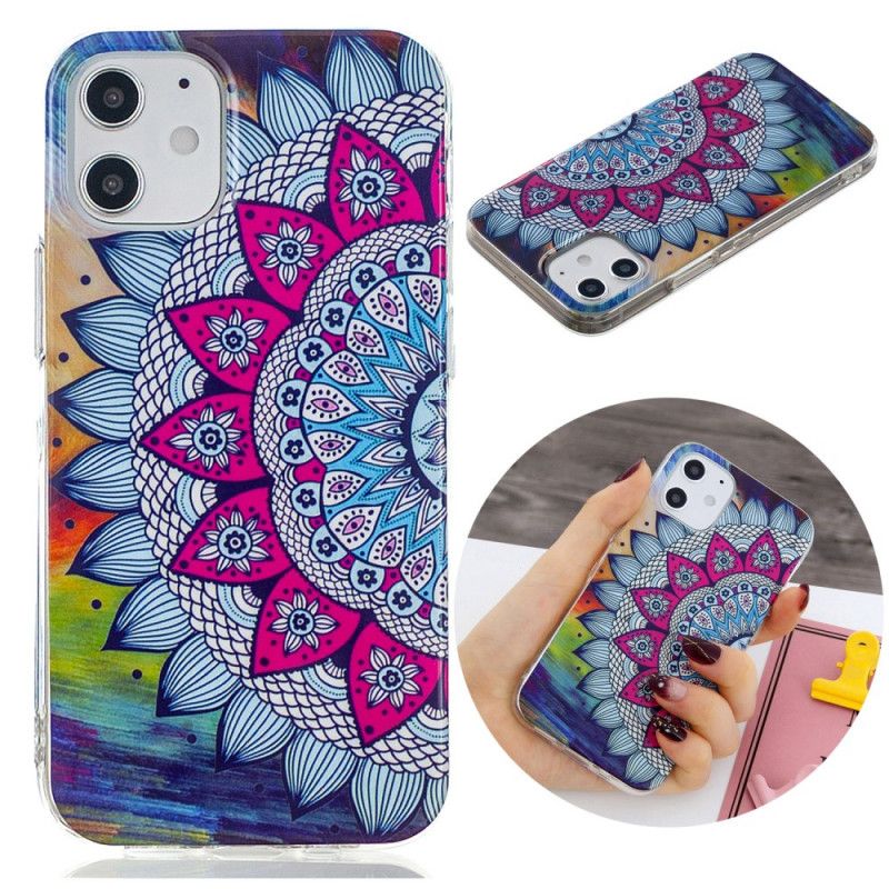 Deksel iPhone 12 Mini Mobildeksel Fluorescerende Mandala