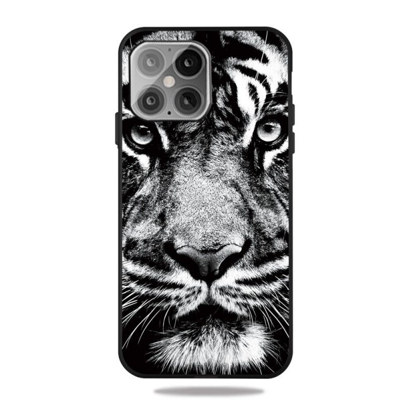 Deksel iPhone 12 Mini Svart Og Hvit Tiger