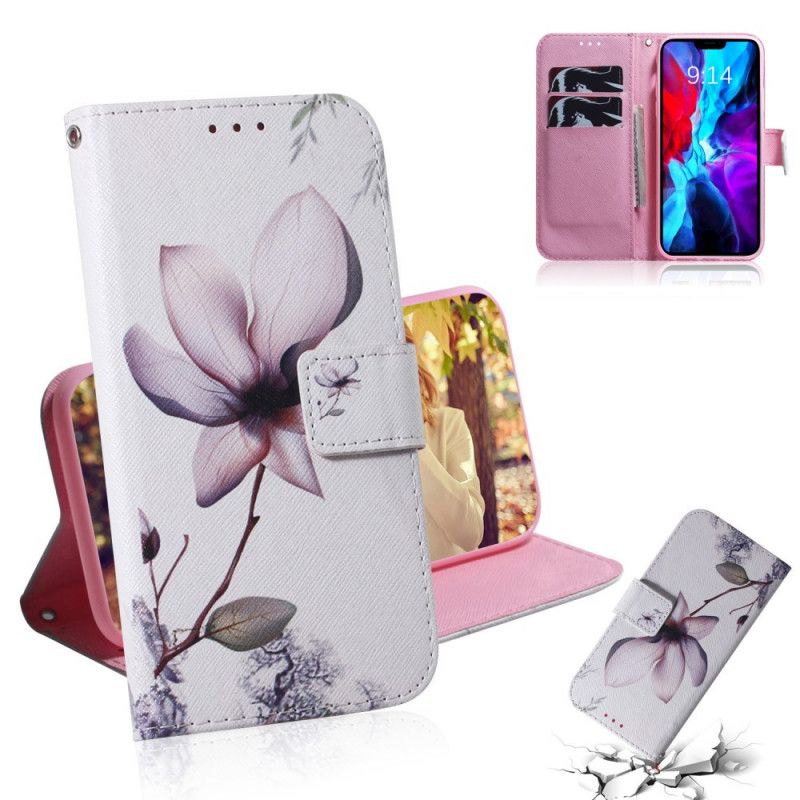 Folio Deksel for iPhone 12 Mini Gammel Roseblomst