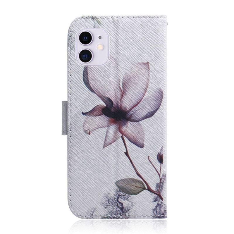 Folio Deksel for iPhone 12 Mini Gammel Roseblomst