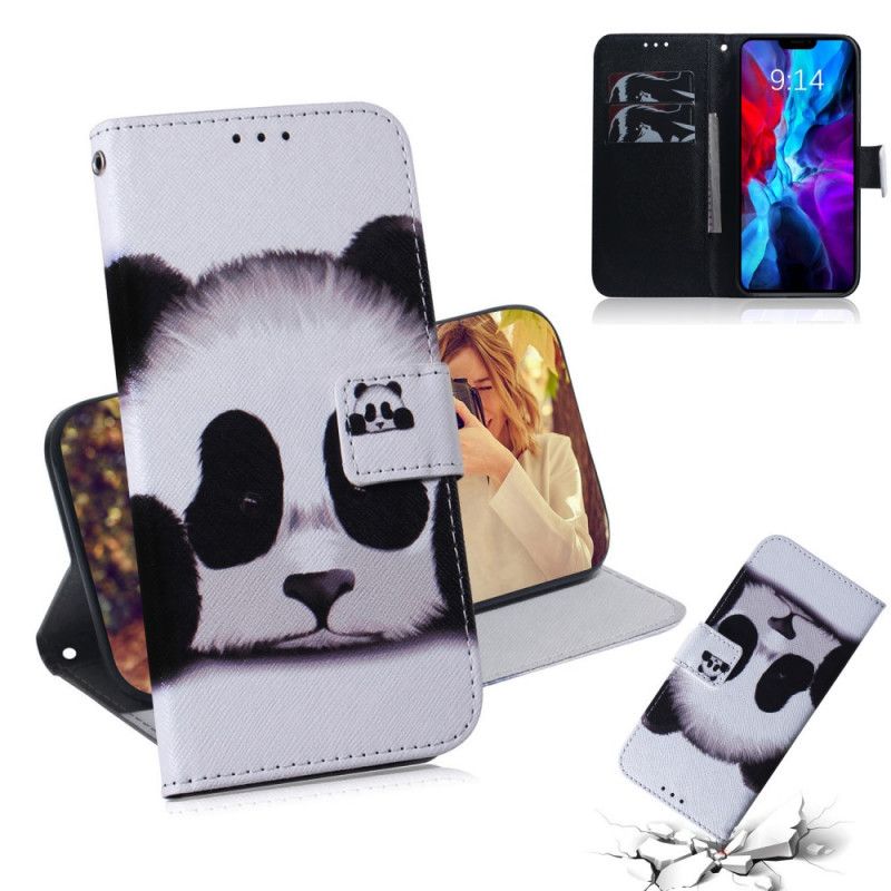 Folio Deksel for iPhone 12 Mini Panda Ansikt