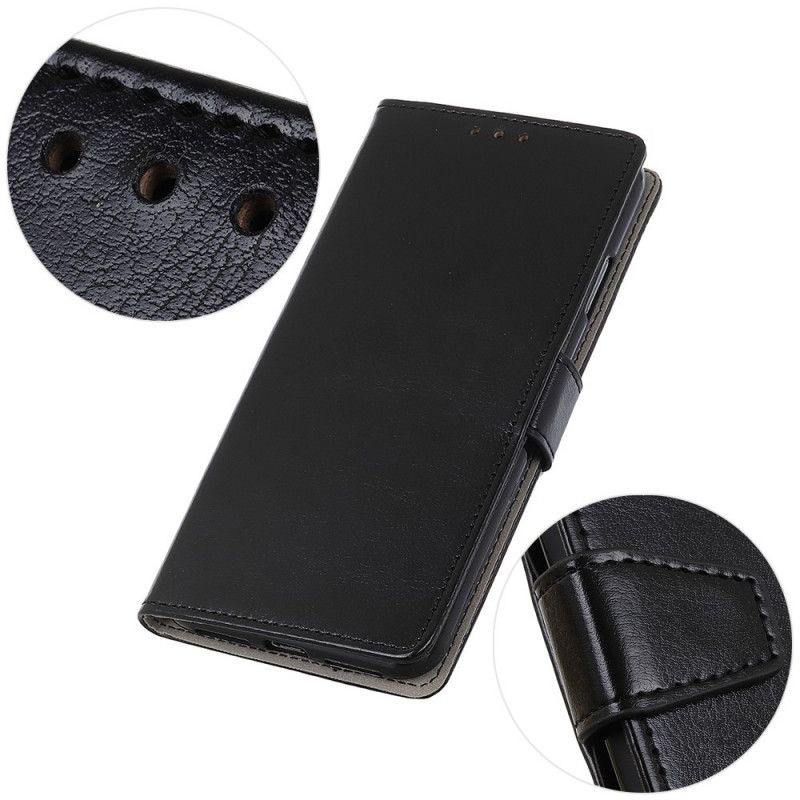 Folio Deksel for iPhone 12 Mini Svart Enkel Skinnende Skinneffekt