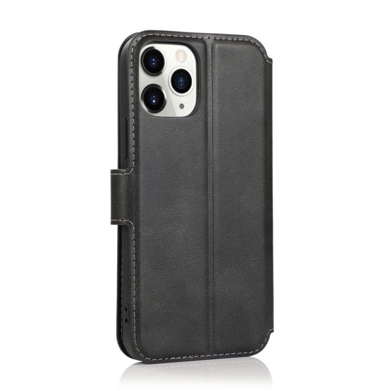 Folio Deksel for iPhone 12 Mini Svart Retro Skinnstil