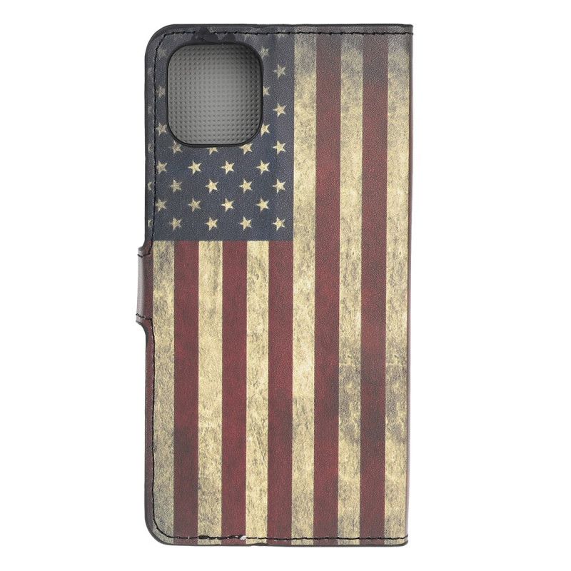 Folio Deksel for iPhone 12 Mini Usas Flagg