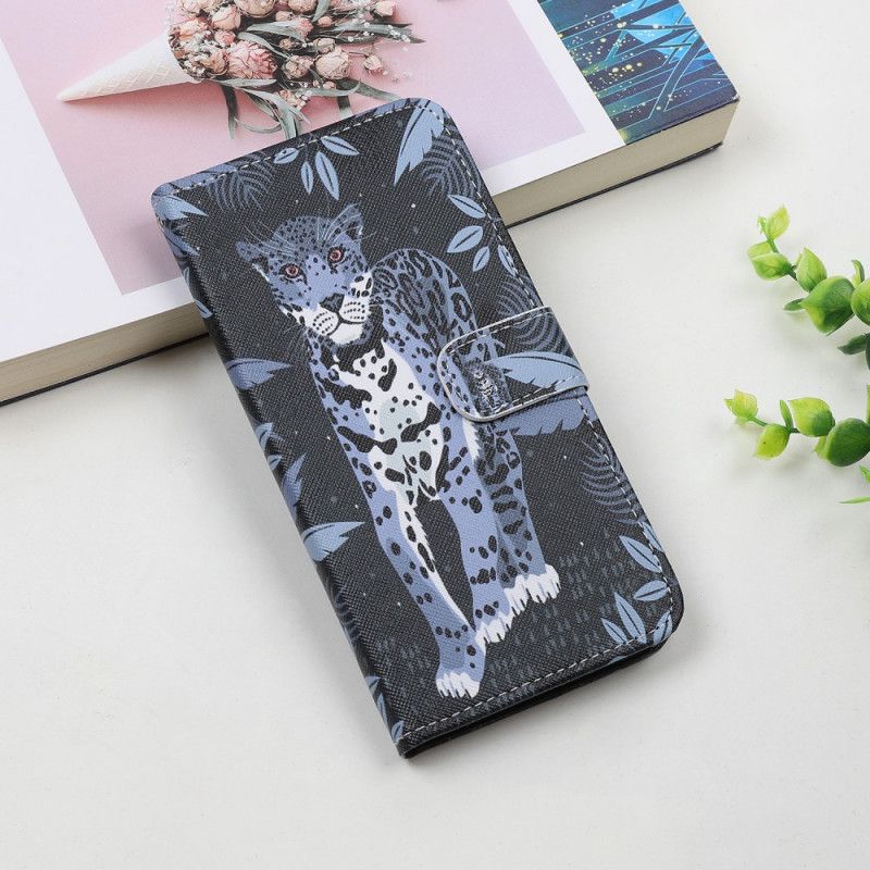 Folio Deksel iPhone 12 Mini Leopard Med Tanga