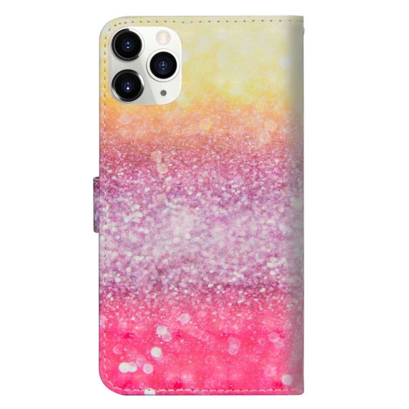 Folio Deksel iPhone 12 Mini Magenta Glittergradient Beskyttelse