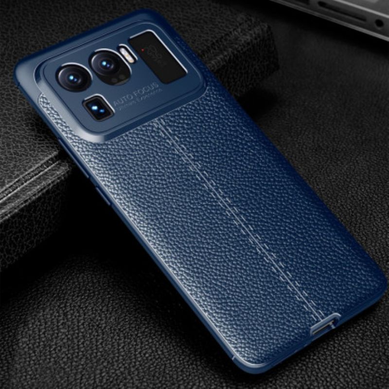 Deksel Til Xiaomi Mi 11 Ultra Double Line Litchi Leather Effect