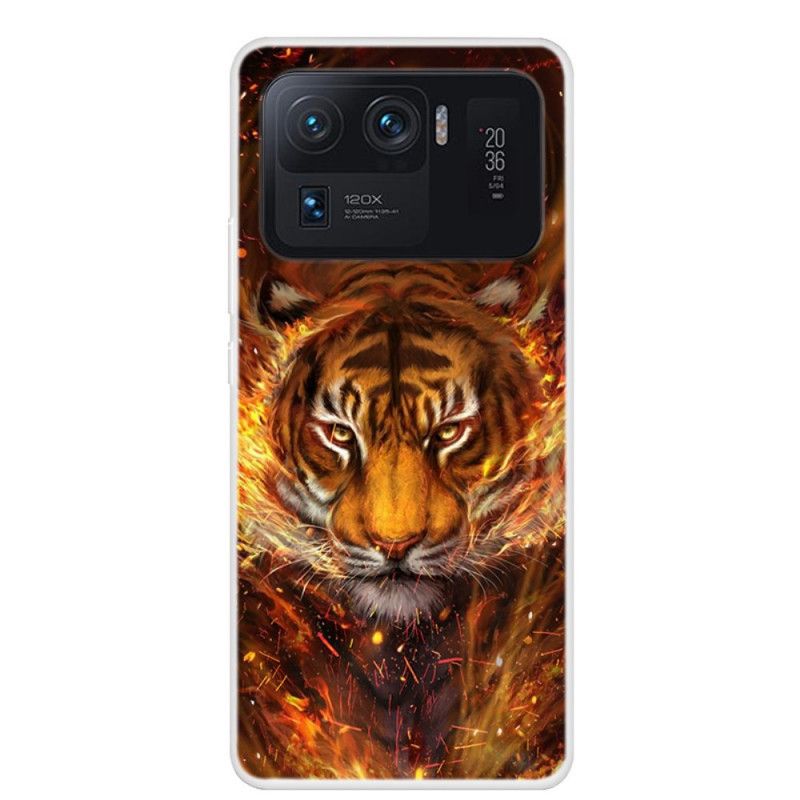 Deksel Xiaomi Mi 11 Ultra Mobildeksel Fire Tiger