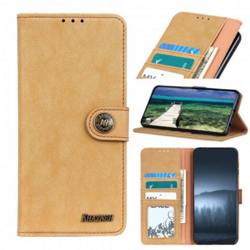 Folio Deksel Xiaomi Mi 11 Ultra Faux Leather Split Retro Khazneh