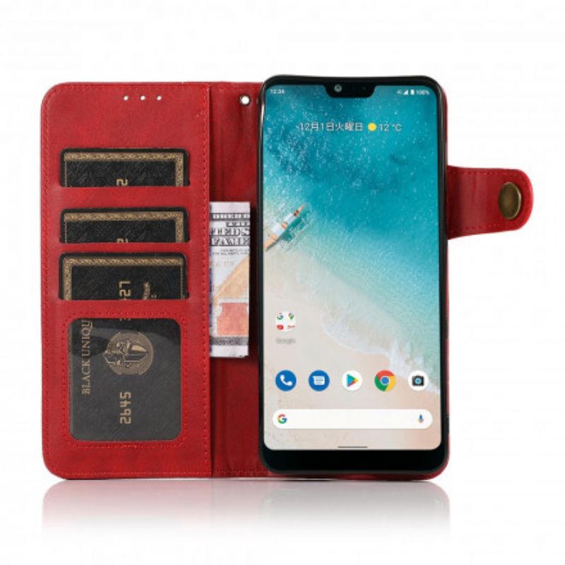 Folio Deksel Xiaomi Mi 11 Ultra Imitert Skinnknapp Khazneh