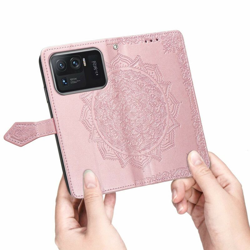 Lærdeksel Folio Deksel Xiaomi Mi 11 Ultra Mandala Middelalder