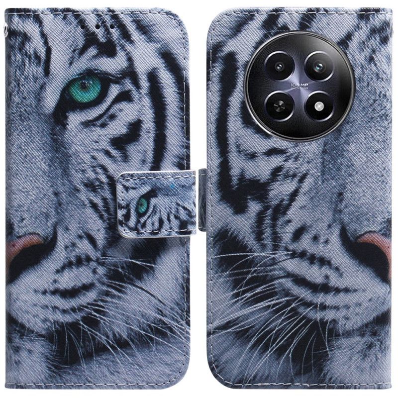 Folio Deksel Realme 12 / 12x 5g White Tiger Beskyttelse Deksel