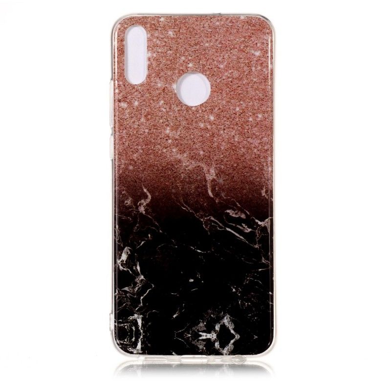 Deksel Honor 8X Svart Marmorglitter Anti-fall