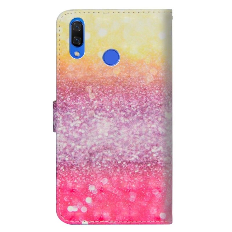 Folio Deksel for Honor 8X Gradient Magenta Glitter