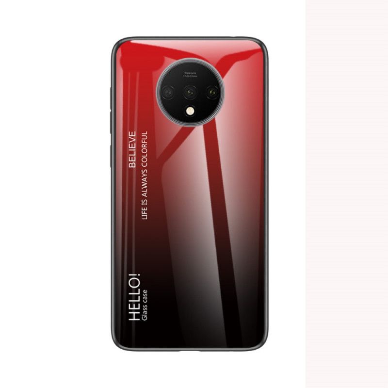 Deksel for OnePlus 7T Hvit Hei Herdet Glass