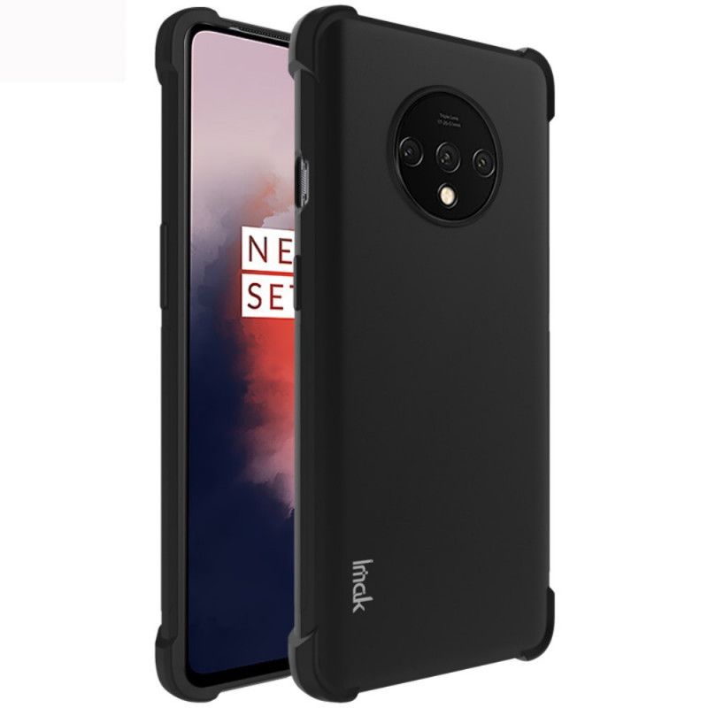 Deksel for OnePlus 7T Svart Fleksibel Silikon Med Imak Skjermfilm