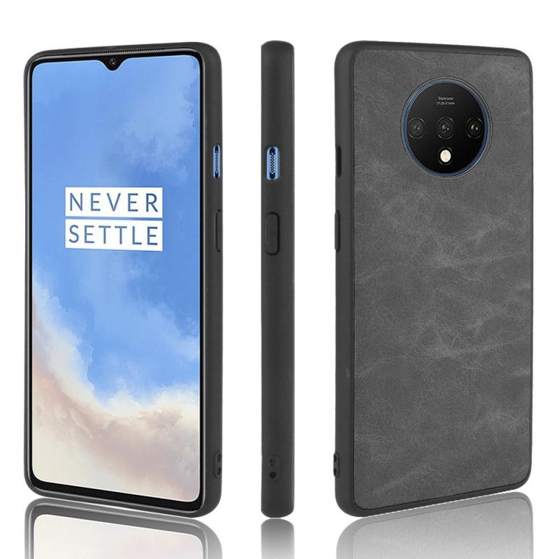 Deksel OnePlus 7T Grå Premium Skinneffekt Anti-fall