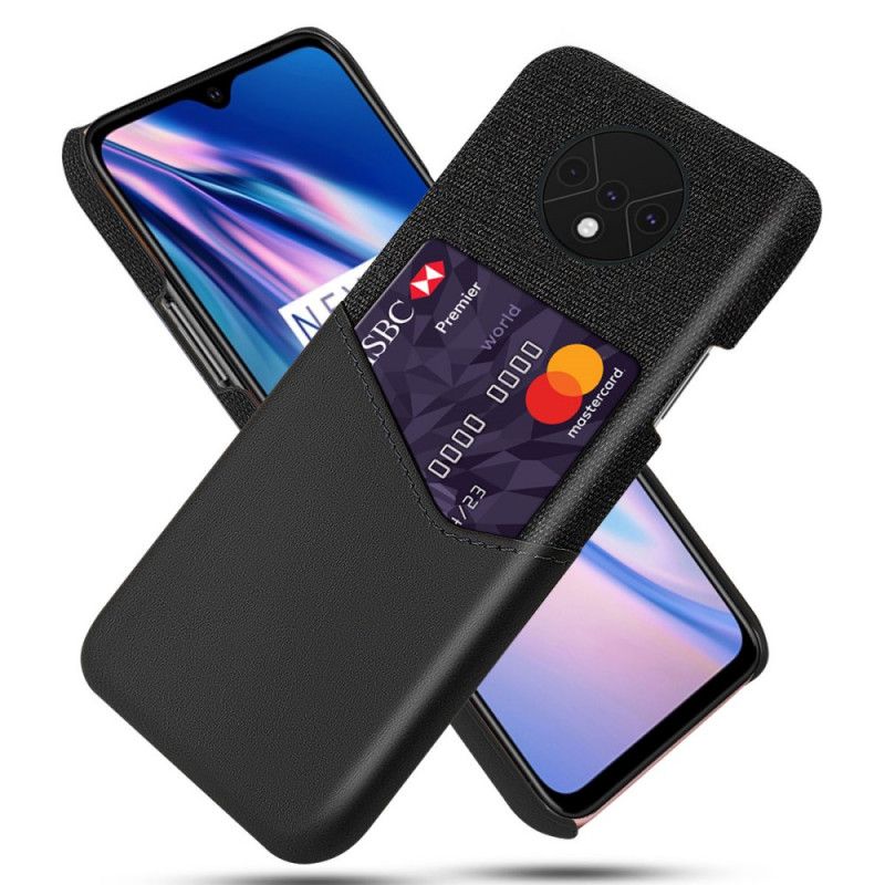 Deksel OnePlus 7T Svart Ksq Kortholder Beskyttelse