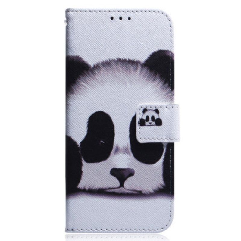 Folio Deksel Til Xiaomi 13 Med Kjede Strappy Panda