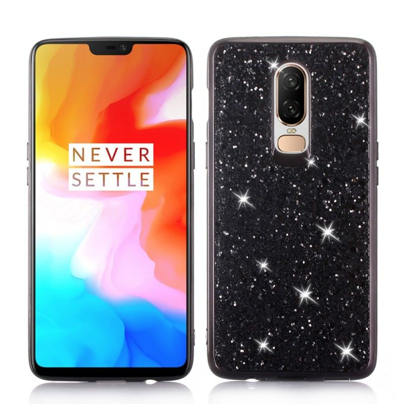 Deksel OnePlus 6 Svart Jeg Er Glitter Beskyttelse