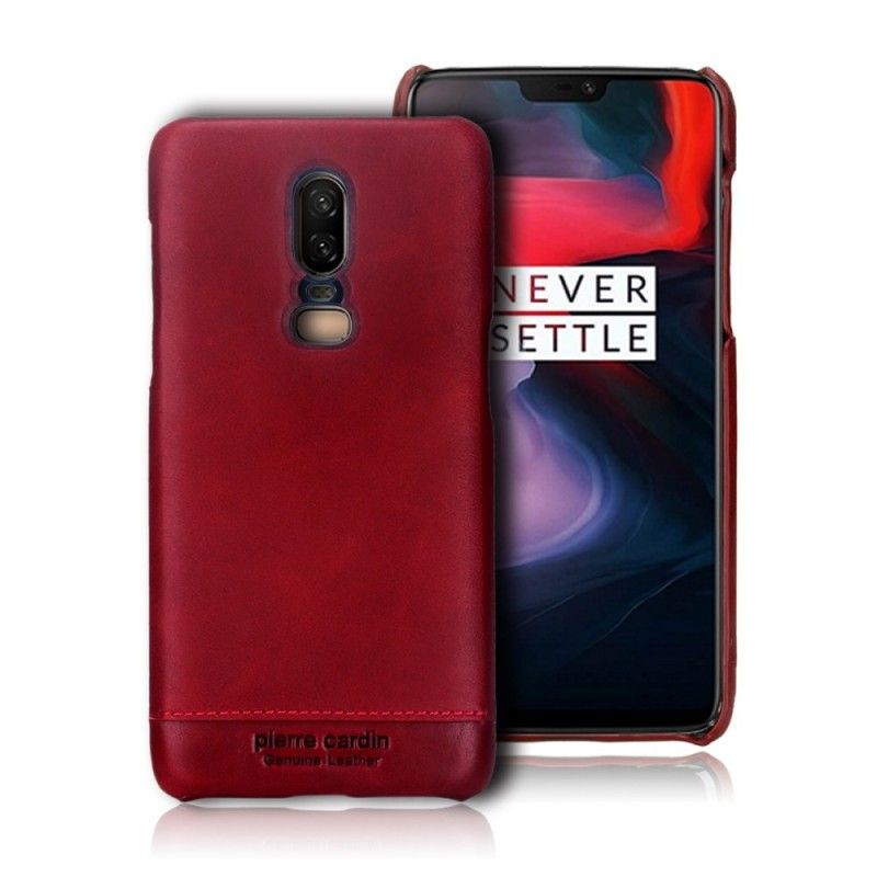 Deksel OnePlus 6 Svart Pierre Cardin Lær Anti-fall