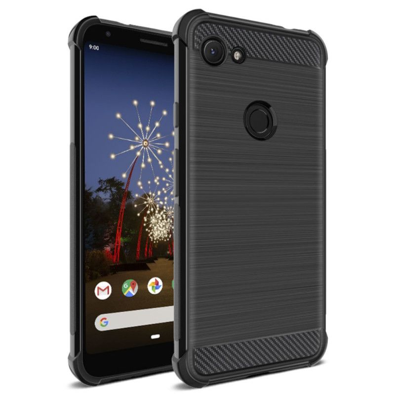 Deksel Google Pixel 3A XL Mobildeksel Imak Børstet Karbonfiber