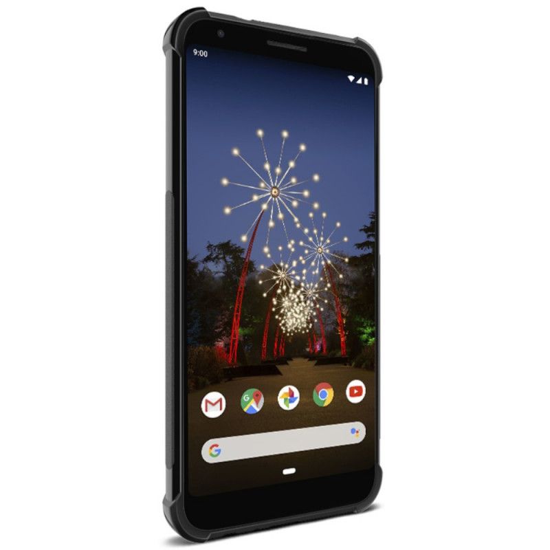 Deksel Google Pixel 3A XL Mobildeksel Imak Børstet Karbonfiber