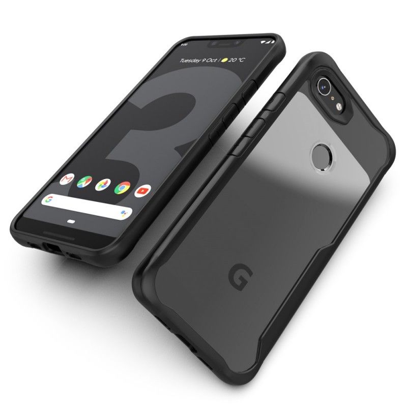 Deksel Google Pixel 3A XL Svart Skråkant Hybrid