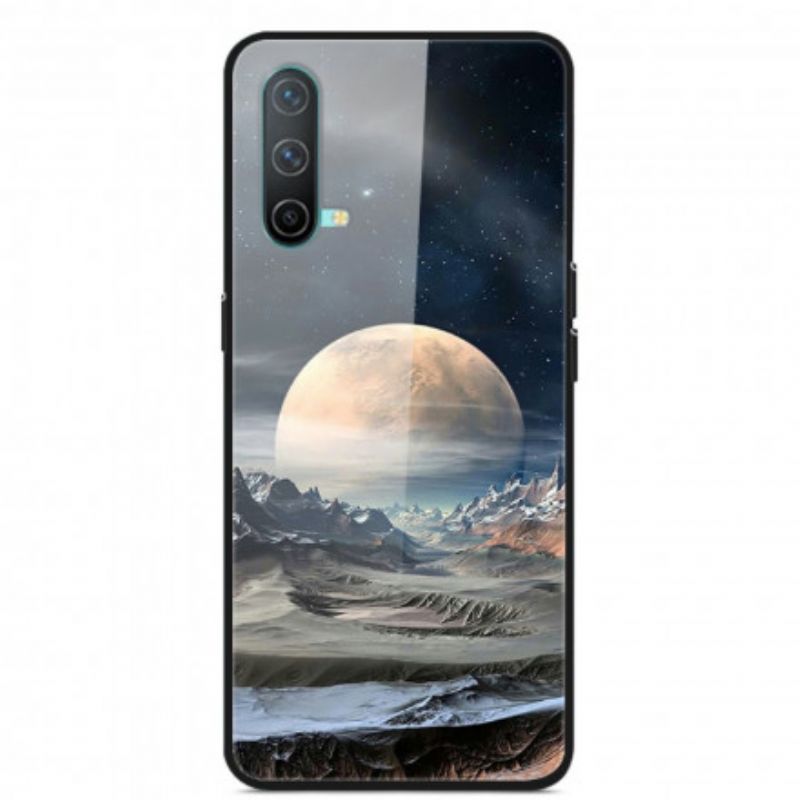 Deksel Oneplus Nord Ce 5g Mobildeksel Space Moon Tempered Glass