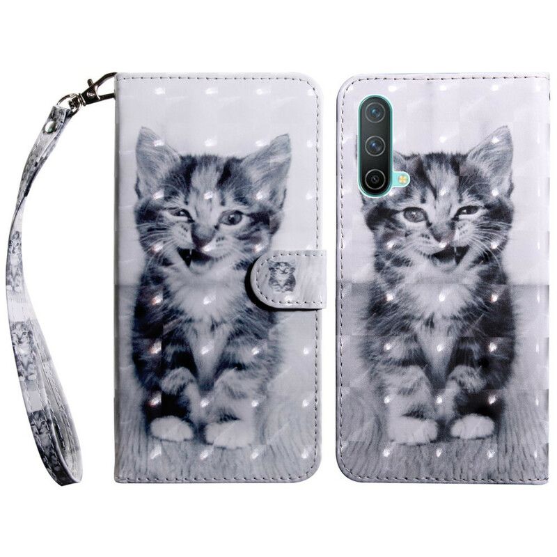 Folio Deksel Oneplus Nord Ce 5g Black And White Cat