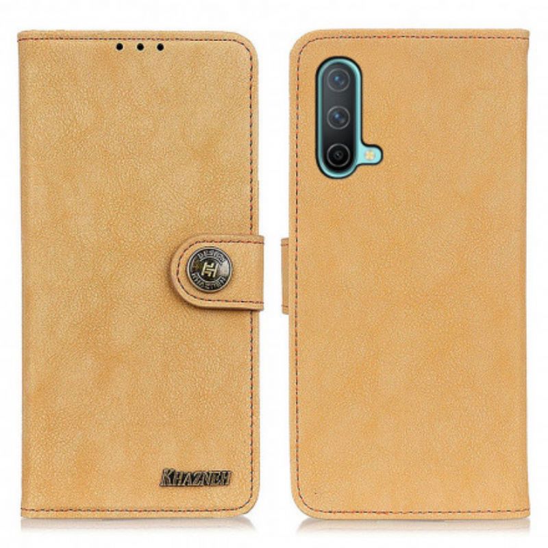 Folio Deksel Oneplus Nord Ce 5g Khazneh Retro Split Leather Beskyttelse Deksel