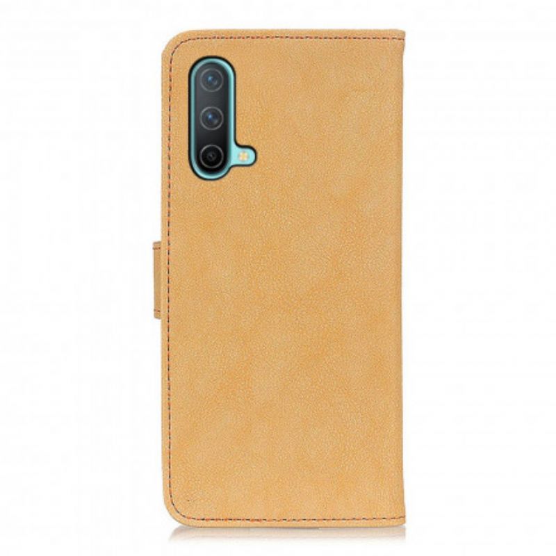 Folio Deksel Oneplus Nord Ce 5g Khazneh Retro Split Leather Beskyttelse Deksel